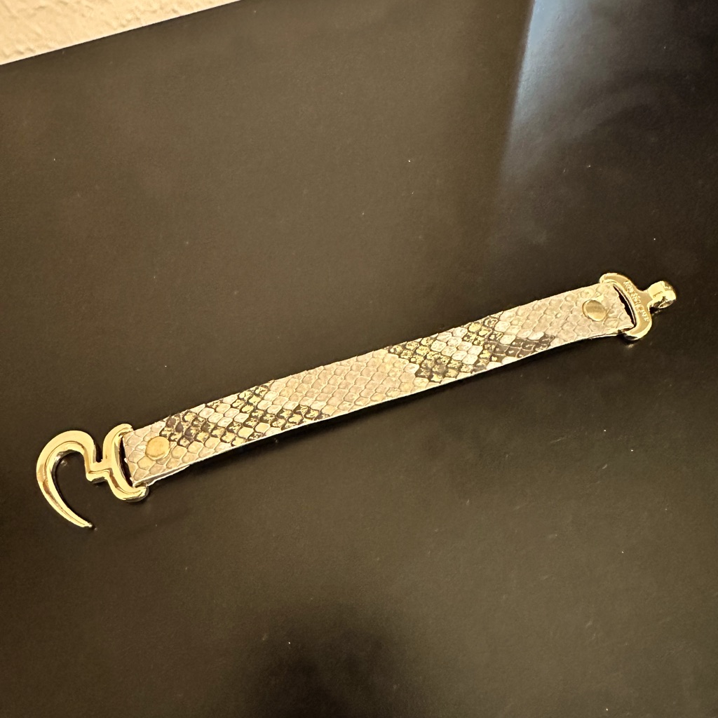 Rustic Cuff Cream Python Hook